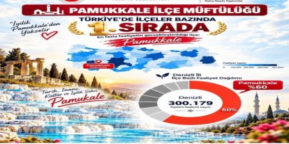Pamukkale İlçe Müftülüğü Türkiye genelinde 1. sırada