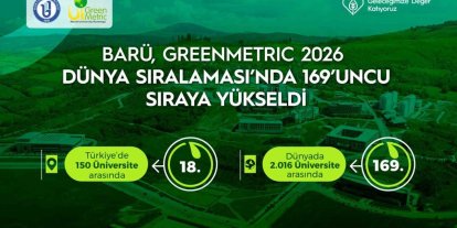 BARÜ, GreenMetric 2026 Dünya Sıralaması’nda 169’uncu sıraya yükseldi