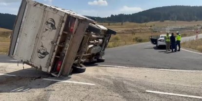 Sarıkamış’ta hayvan yüklü kamyonet devrildi: 3 büyükbaş telef oldu