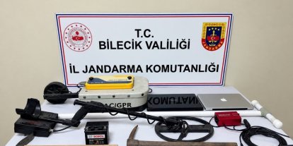 Bilecik’te 4 kişi define ararken suçüstü yakalandı