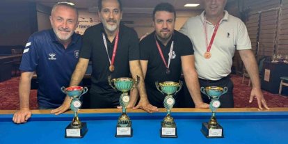 3 Bant bilardo il birinciliği müsabakaları sona erdi