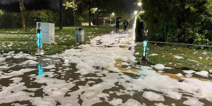 İzmit’te sahilde görülen köpükte tehlikeli bulguya rastlanmadı