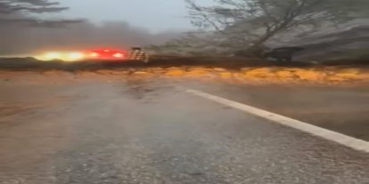 Uludağ yolunda heyelan korkuttu