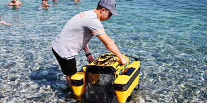 Kemer koylarında "Çöp Kapar" ile temizlik çalışmaları başladı