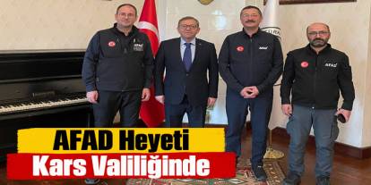 AFAD Heyeti Kars Valiliğinde