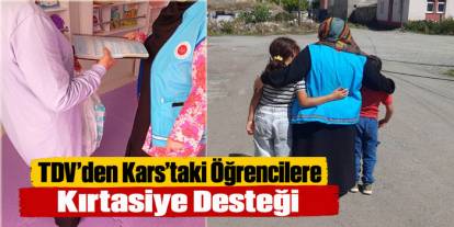TDV’den Kars’taki Öğrencilere Kırtasiye Desteği