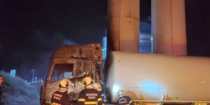 Lüleburgaz’da LPG tankerinde dolum sırasında yangın çıktı