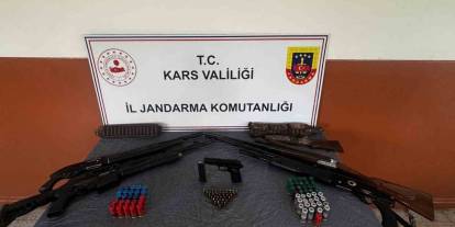 Arpaçay’da silah ve mühimmat ele geçirildi