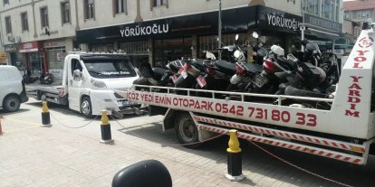 Yalvaç’ta tescil plakası bulunmayan 55 motosiklet trafikten men edildi