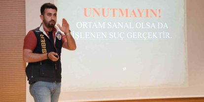 Öğrencilere siber suçlar anlatıldı