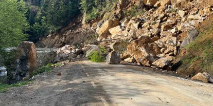 Giresun’da heyelan