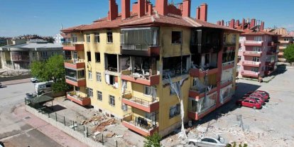 Doğalgaz patlamasının şiddeti gündüz ortaya çıktı