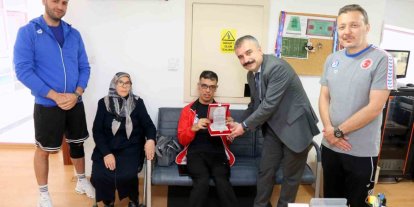 Paralimpik Milli Sporcu Mehmet Bakır Eğilmez’e anlamlı ziyaret