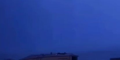 Karabük’te şimşekler görsel şölen oluşturdu