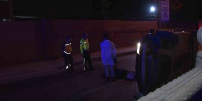 Kartal’da kontrolden çıkan araç yan yattı: 1 ölü