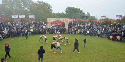 Yusuflu’da yağmur altında Hıdırellez ve karakucak coşkusu