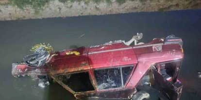 Edremit’te otomobil dereye uçtu, 1 kişi yaralandı