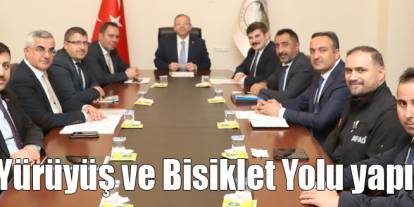 Yürüyüş ve Bisiklet Yolu Projesi İçin Hazırlık Toplantısı Yapıldı