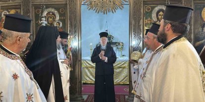 Fener Rum Patriği Bartholomeos, Gökçeada’da ayine katıldı