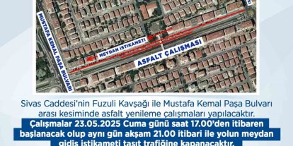 Büyükşehirden sürücülere ‘asfalt yenileme’ duyurusu