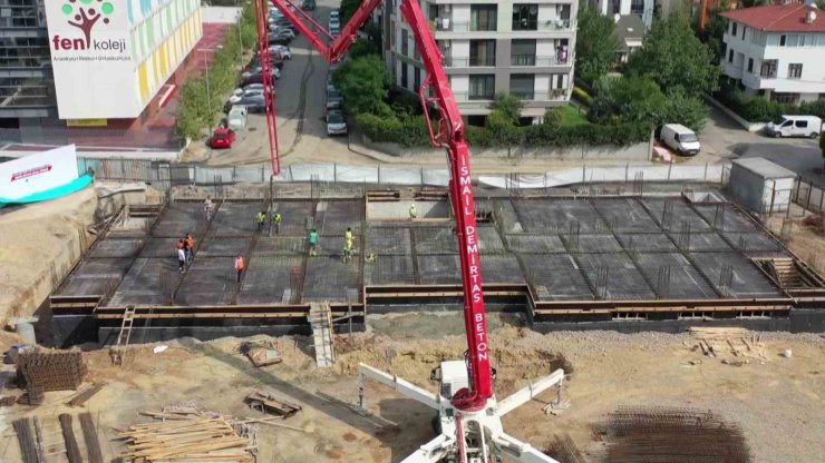 Tuzla’da 24 sınıflı Recep Paylan Anadolu Lisesi’nin zemin beton atma töreni düzenlendi