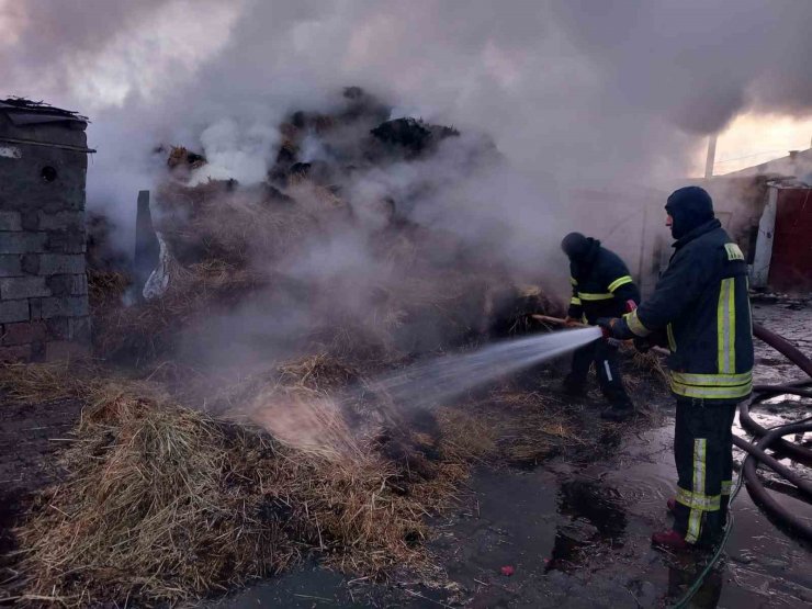 Kars’ta otomobil yanarak kül oldu