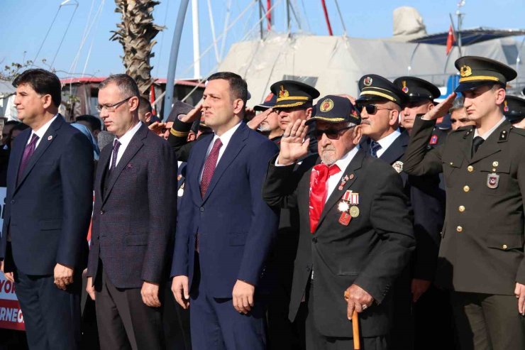 Fethiye’de 18 Mart Çanakkale Zaferi’nin yıldönümünde şehitler ve gaziler anıldı