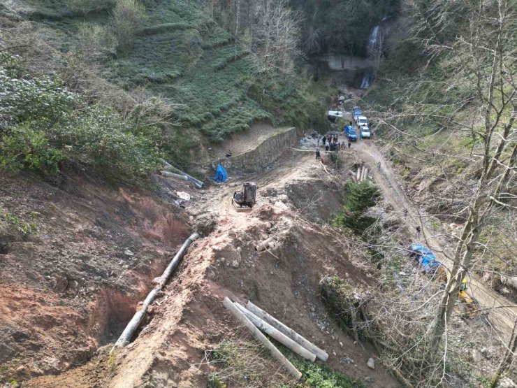 Trabzon’da 3 işçiye mezar olan ishale hattı sahası havadan görüntülendi