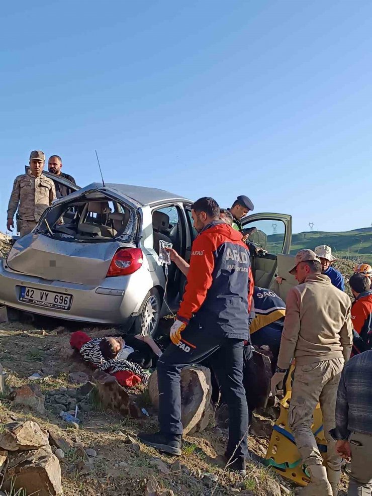 Muş’ta otomobil takla attı: 4 yaralı