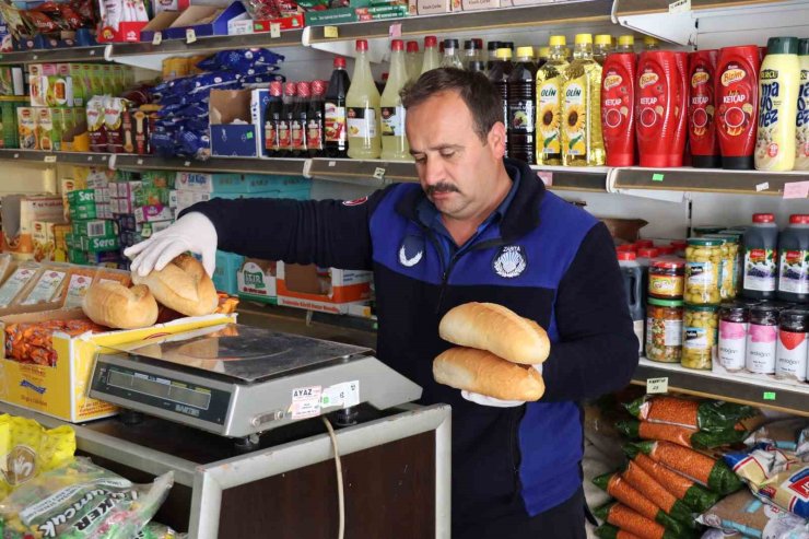 Günyüzü zabıta ekiplerinden ekmek gramaj denetimi