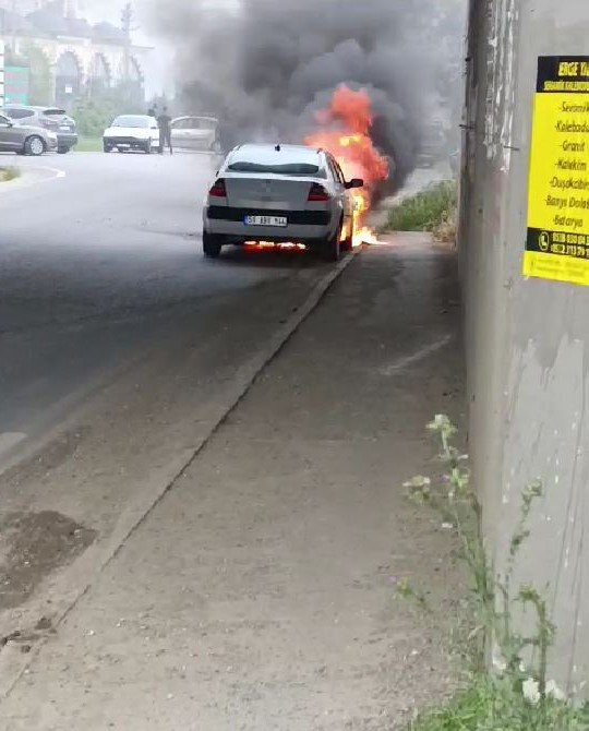 Tekirdağ’da LPG’li otomobil alev topuna döndü