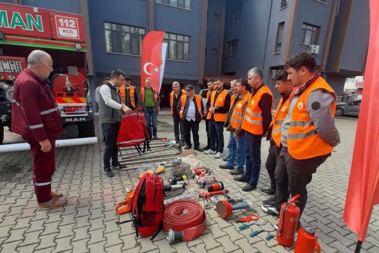 Orman yangınları gönüllüsü eğitimi yapıldı