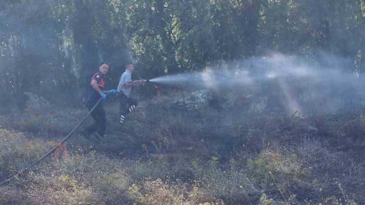 Domaniç’te makilik alanda çıkan yangın korkuttu