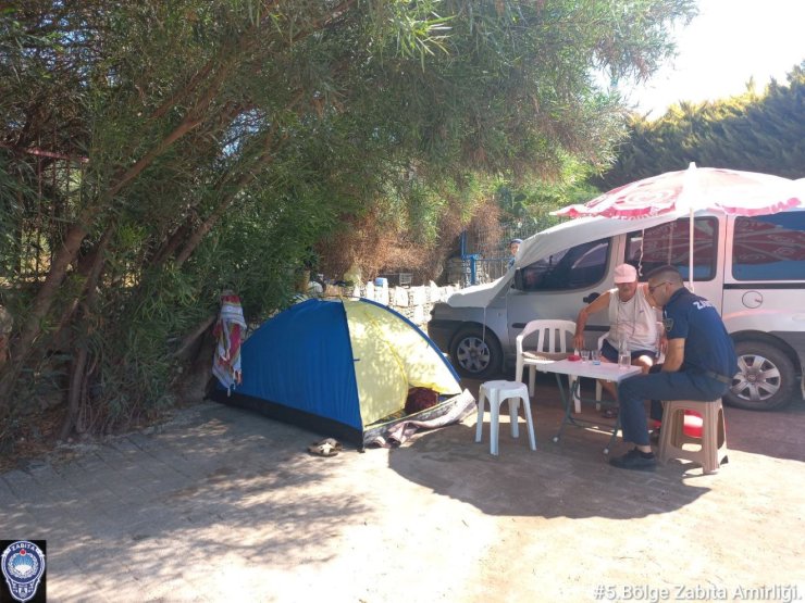 Belediyeden karavan ve çadırlara yönelik denetim