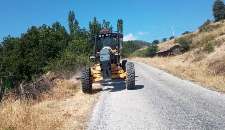 Kütahya’da orman yangınlarına karşı yol kenarları temizleniyor