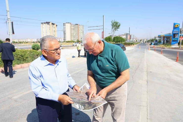 Başkan Büyükkılıç; 6 ana arteri bağlayan ışıksız kavşak çalışmasını yerinde inceledi