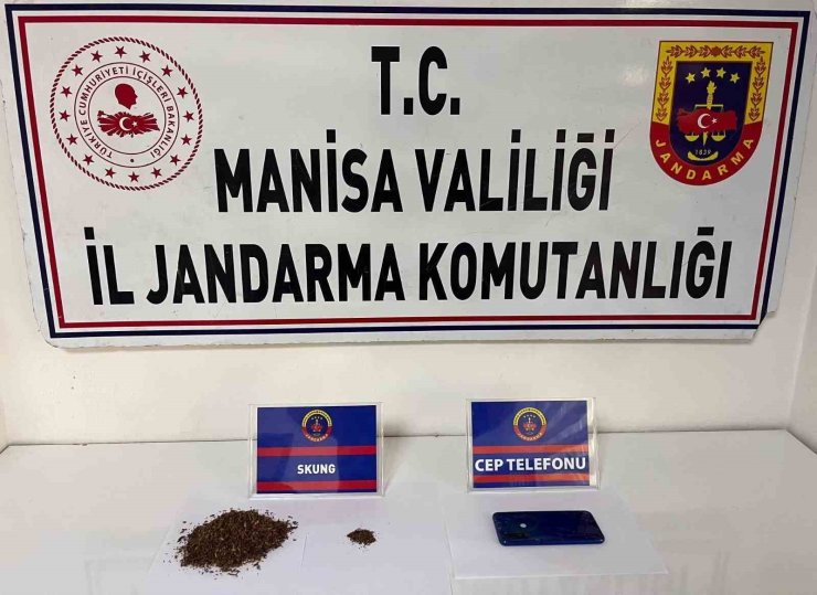 Manisa’da şüpheliden 29 gram skunk ele geçirildi