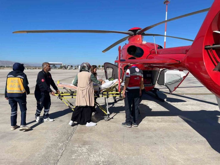 Ambulans helikopter Damla bebek için havalandı