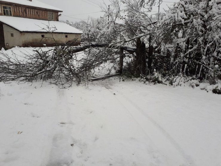 Kastamonu’da ekiplerin karla mücadelesi erken başladı