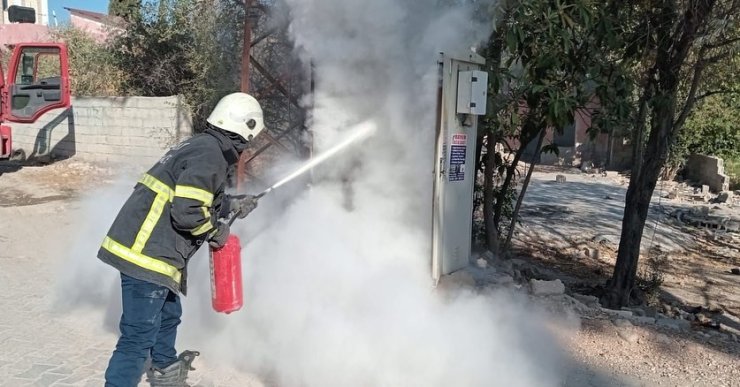 Kırıkhan’da trafo yangını