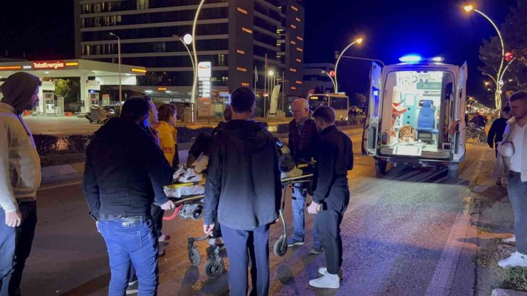 Edirne’de motosikletten düşen sürücü yaralandı