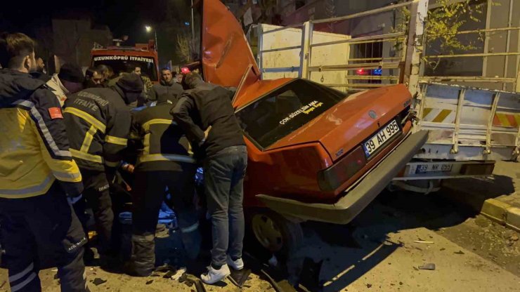 Edirne’de zincirleme trafik kazası: 1 Yaralı