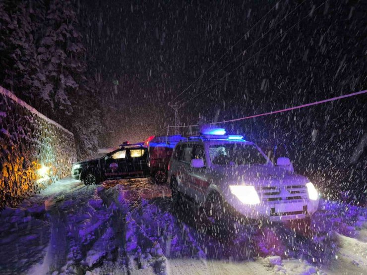 Rize’de karda kayan kamyonet dereye uçtu: 3 yaralı