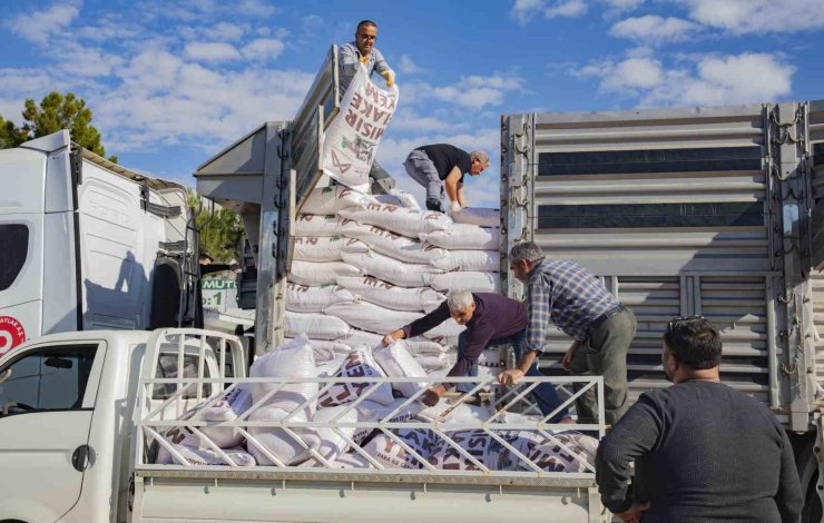 Mersin’de belediyeden üreticilere yem desteği