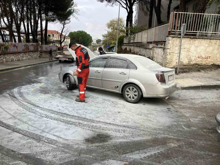 Yatağan’da araç yangını korkuttu