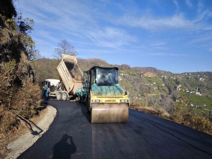 Trabzon’da asfalt ve beton yol yatırımları 2024 yılında da sürdü