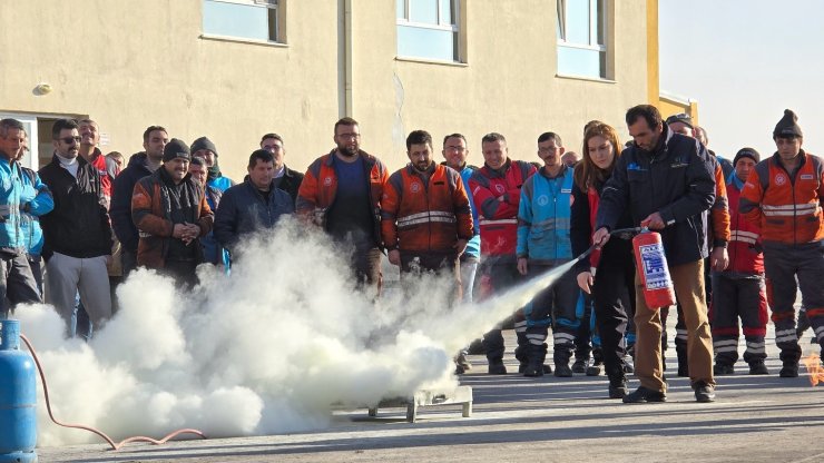 Kocasinan’da gerçeğini aratmayan yangın tatbikatı