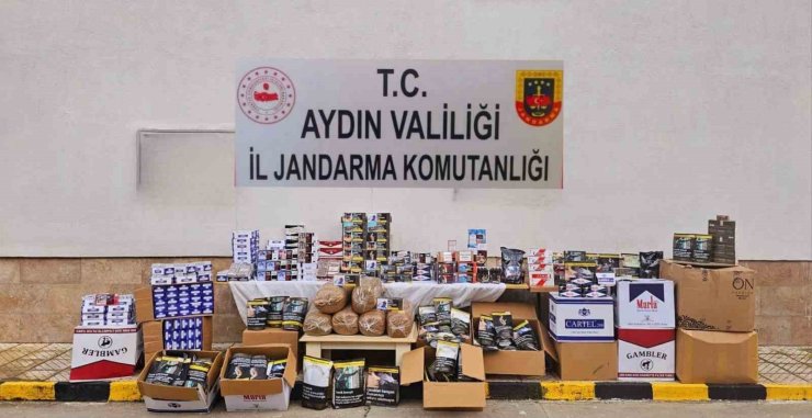 Aydın’da jandarma ekipleri 242 bin 260 tütün dolu makaron ele geçirdi