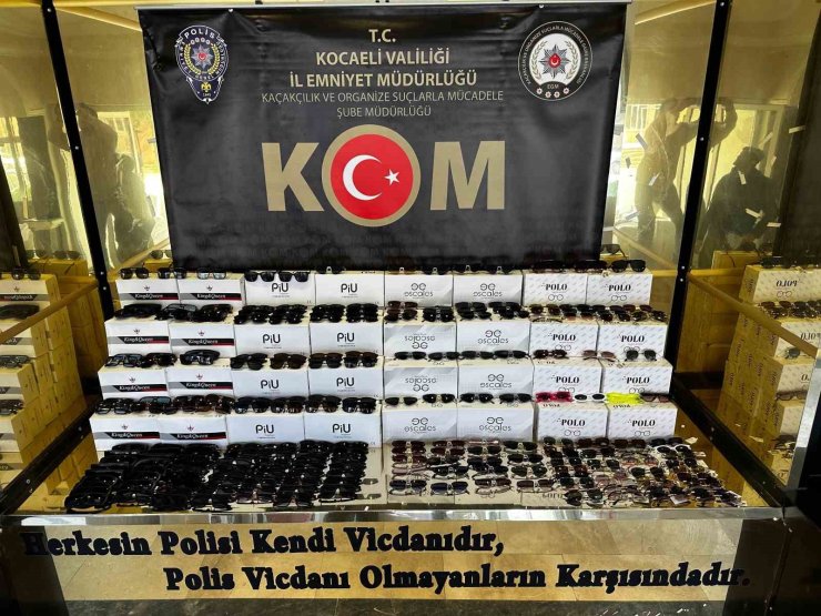 Kocaeli’de 169 bin 680 adet gümrük kaçağı güneş gözlüğü ele geçirildi