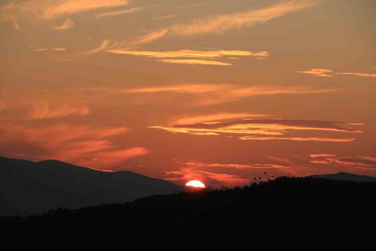 Ilgaz Dağı’nda gün batımı mest etti